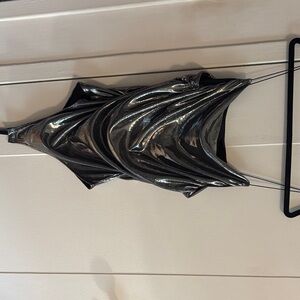 H&M Silver Metallic body suit